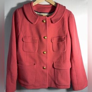 J. Crew Pink Blazer with Gold Buttons Size M